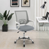 Felton Upholstered Adjustable Home Office Desk Chair Grey